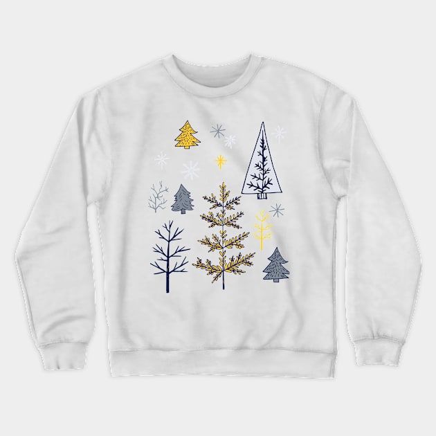 Cute Holiday Forest Crewneck Sweatshirt by SWON Design